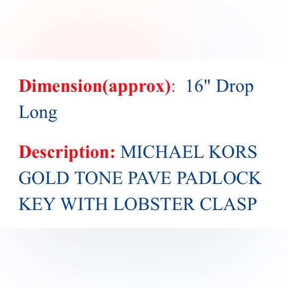 Michael Kors Gold Toned Pave Padlock Key Chain Necklace EUC - Picture 8 of 8